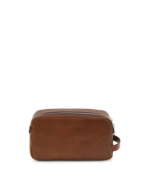 Men's Brown Leather Beauty Case