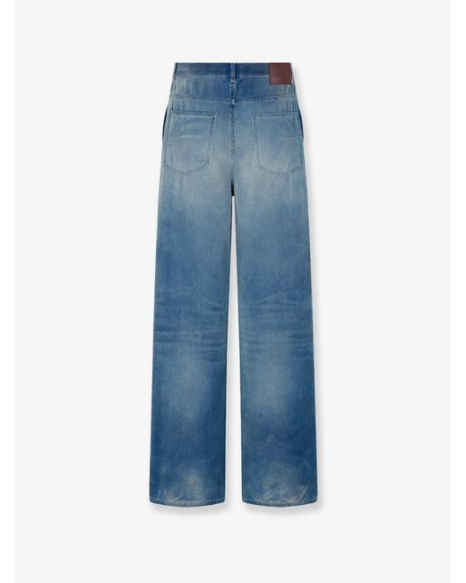 Dior Blue Corduroy Trousers for men