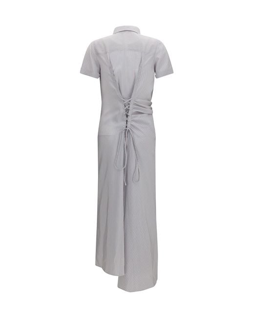 McQueen Gray Long Shirt Dress