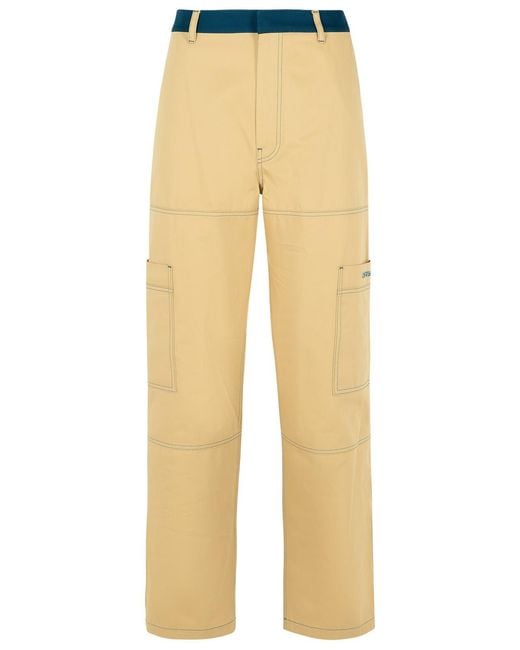 Off-White c/o Virgil Abloh Natural 'Cargo' Cotton Pants for men