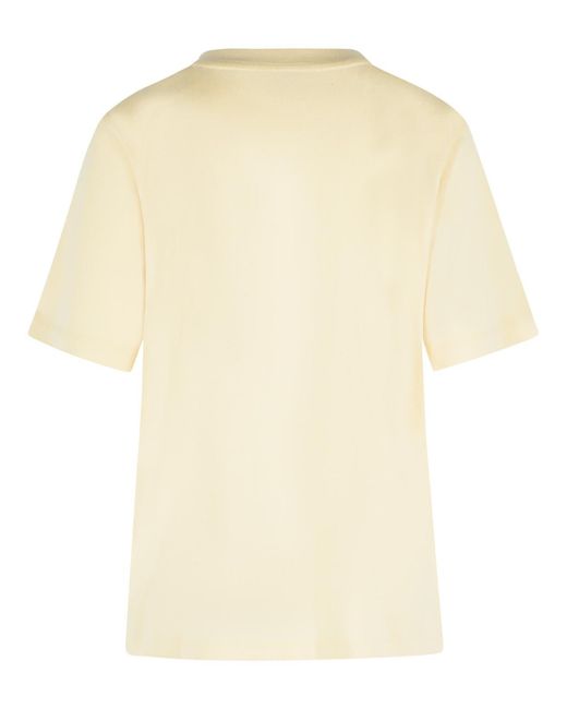Khaite Natural 'Allen' Silk T Shirt