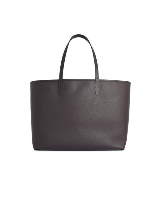 Burberry Black 'Tote Bloomsbury' Medium Reversible Leather 'Peat' Bag