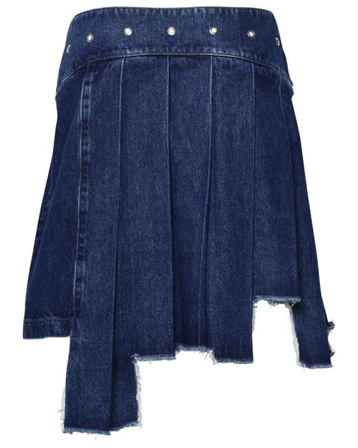 Off-White c/o Virgil Abloh Blue Demin Skirt