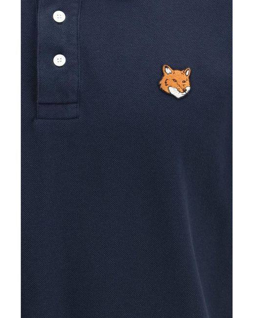 Maison Kitsuné Blue Fox Head Polo Classic for men