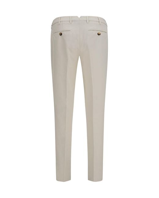 Brunello Cucinelli Gray Pants Dyed Cotton for men