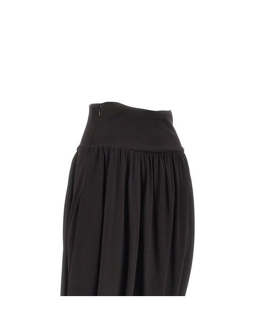 Alaïa Black Draped Jersey Skirt
