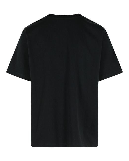 Casablanca Black 'Airbrush Mushroom' Cotton T-Shirt for men