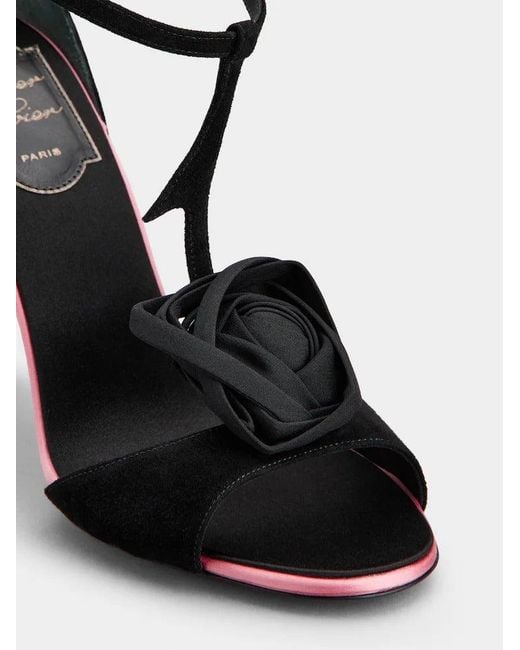 Roger Vivier White Goatskin Heeled Sandals