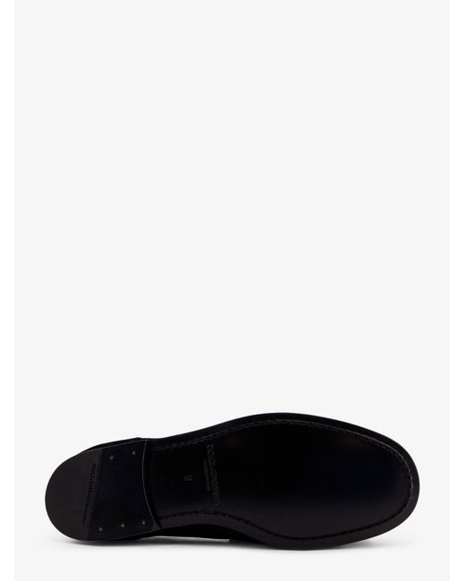 Dolce & Gabbana Black Ariosto Suede Loafers for men