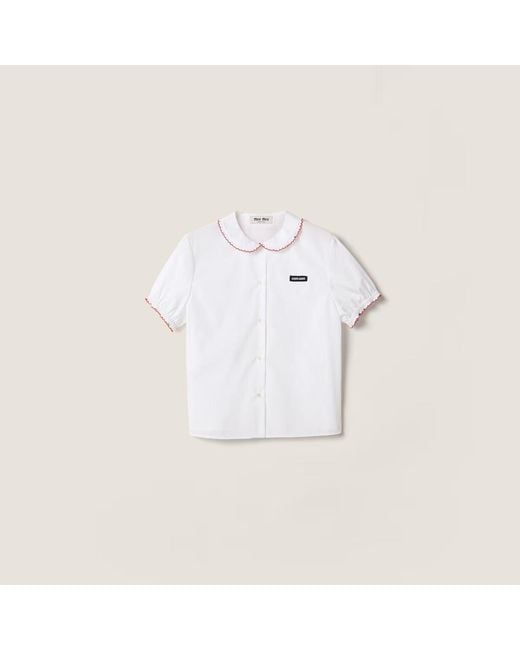 Miu Miu White Short Sleeves Shirt