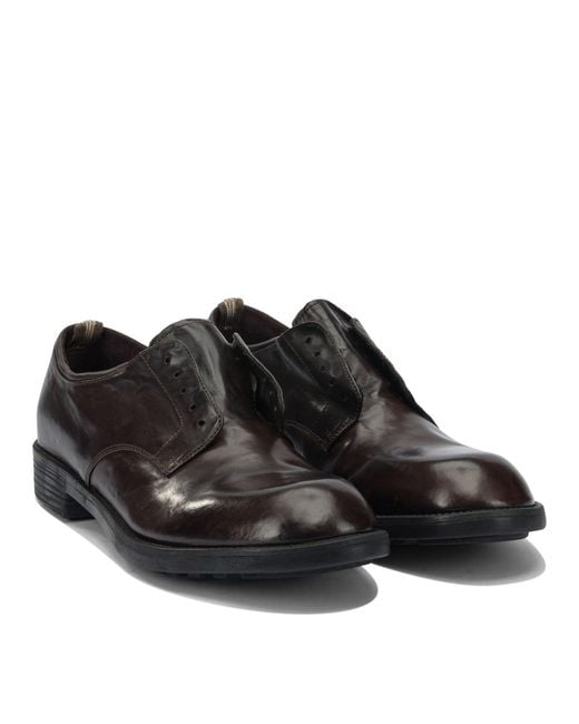 Officine Creative Black "Diary 005" Derby Lace-Ups for men