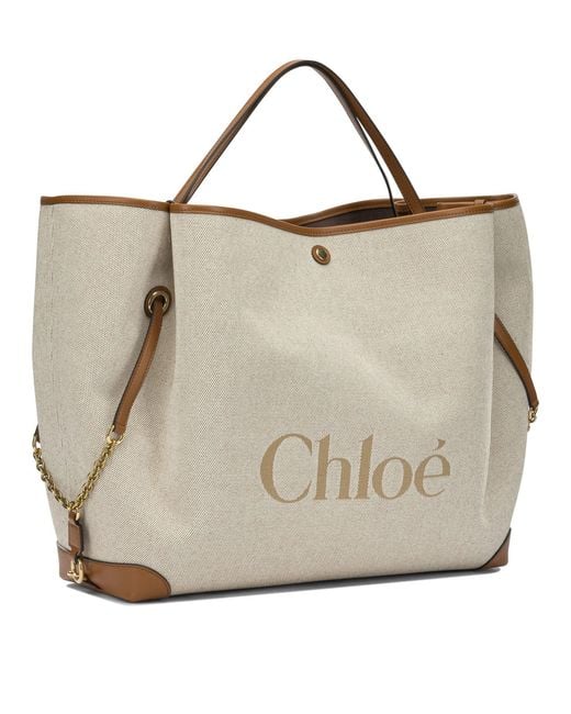 Chloé Natural "Clover" Large Shoulder Bag