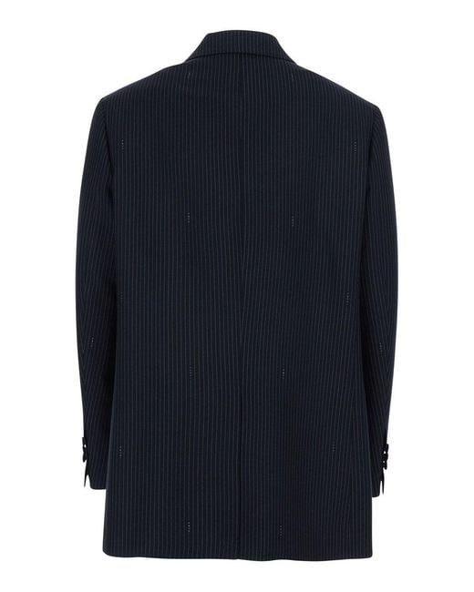 Fendi Blue Double Breasted Coat
