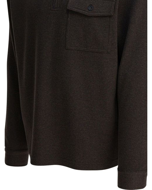 Vince Black Polo Shirts for men