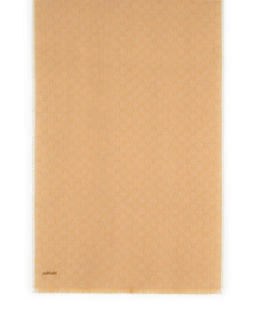 Max Mara Natural 'Magico' Camel Virgin Wool Scarf