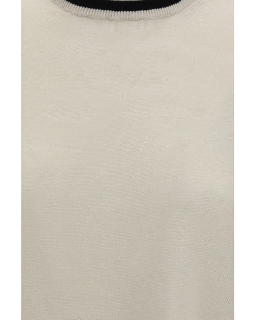 Max Mara White Maxmara Linen Knit T-Shirt