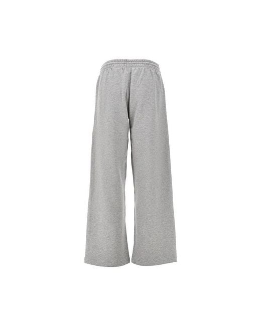 Burberry Gray Wide Leg Sweatpants With Check Details
