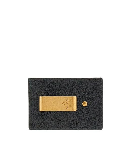 Gucci Black Gg Marmont Cardholder for men