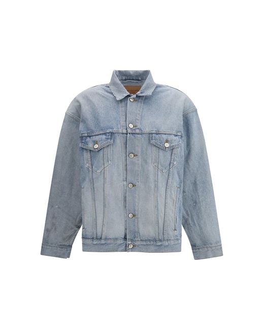Balenciaga Blue Regular-Fit Denim Jacket