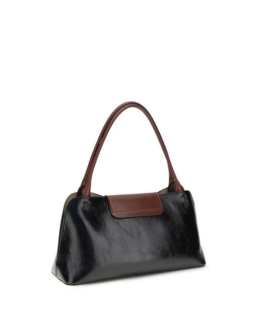 Versace Black Vivian Medium Shoulder Bag