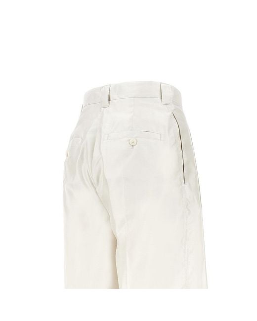 Phoebe Philo White Technical Twill Chino Pants