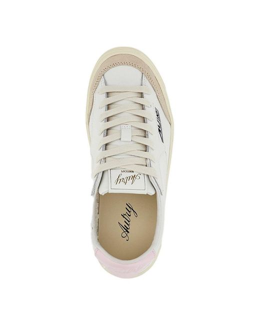 Autry White Windscape Low Leather Sneakers