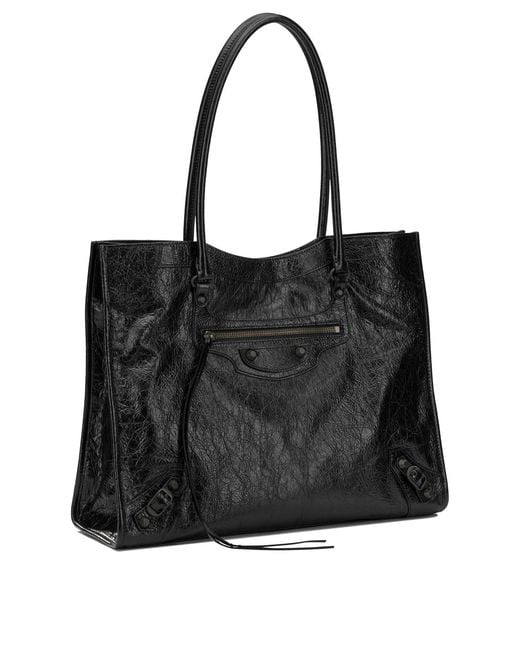 Balenciaga Black "Le City Tote" Medium Shoulder Bag