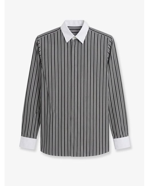 Tom Ford Gray Striped Cotton Shirt for men