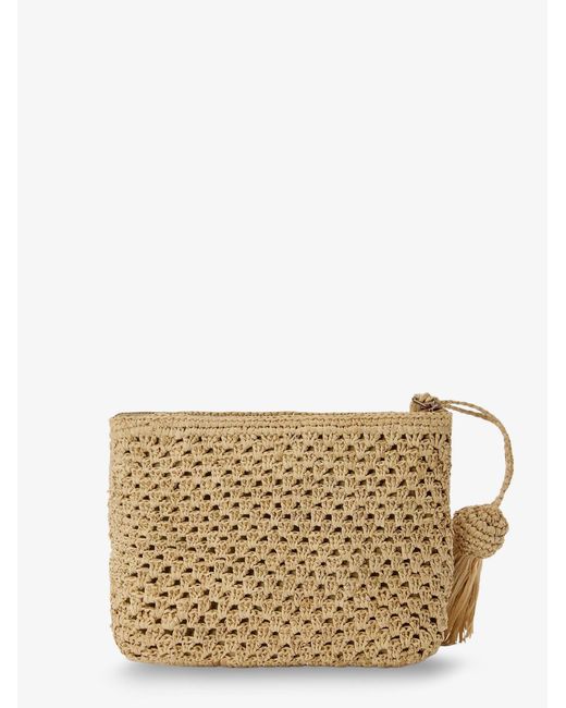 Mc2 Saint Barth Natural Woven Raffia Clutch Bag