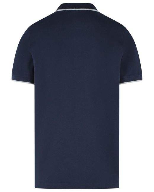 Fay Blue Stretch Cotton Polo Shirt for men