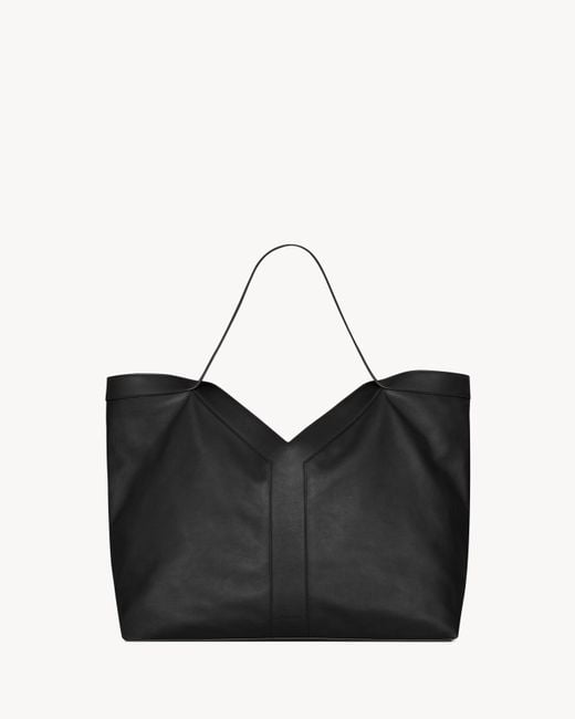 Saint Laurent Black "Y" Tote Bag Large for men