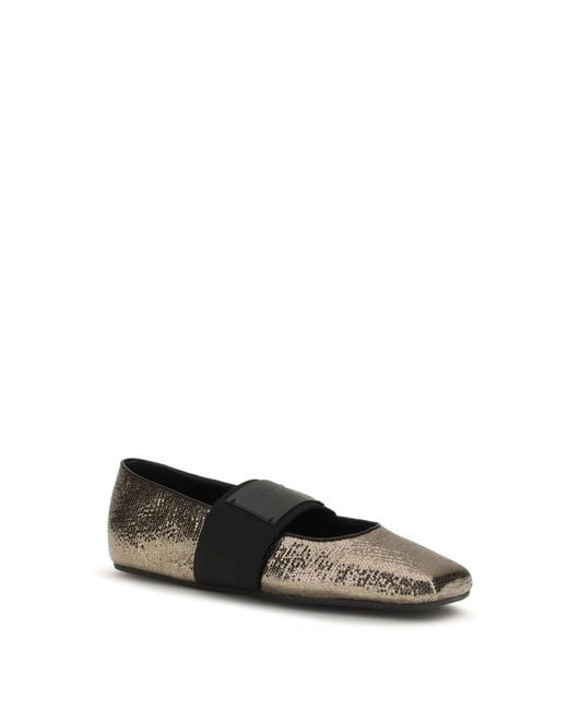 Givenchy White Sliced Square Ballerinas