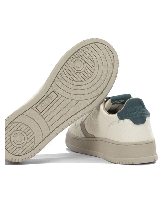 Autry White "Medalist Low" Low Top Sneakers for men