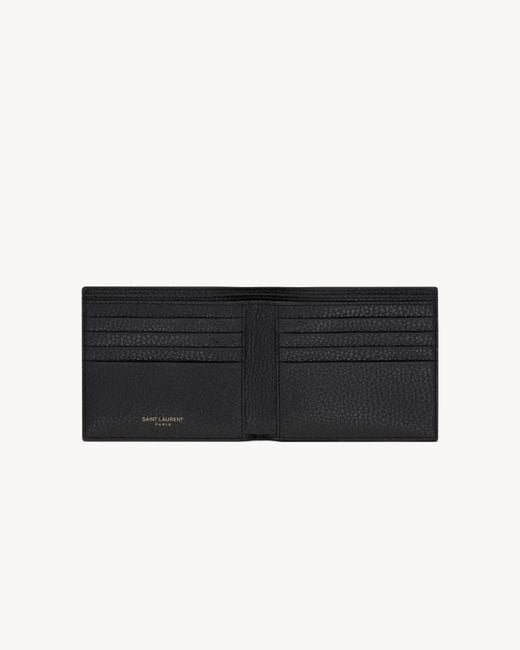 Saint Laurent Black "Tiny Cassandre East/West" Wallet for men