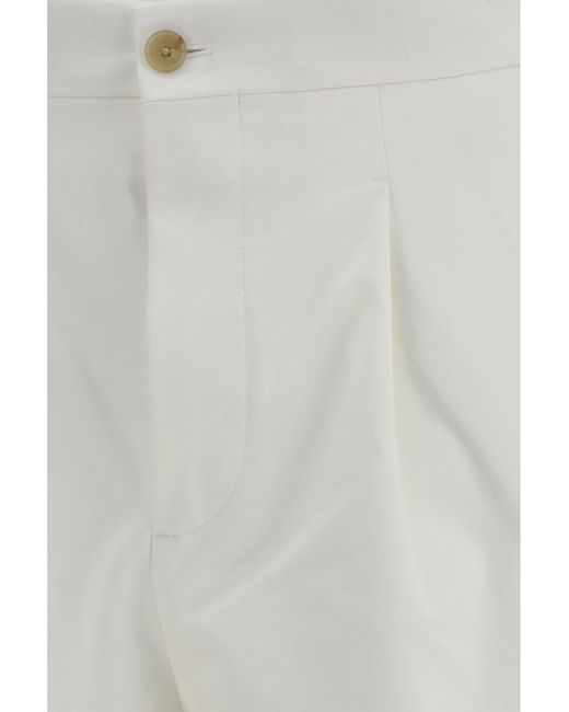 Umit Benan White Carpenter Pants Cotton for men