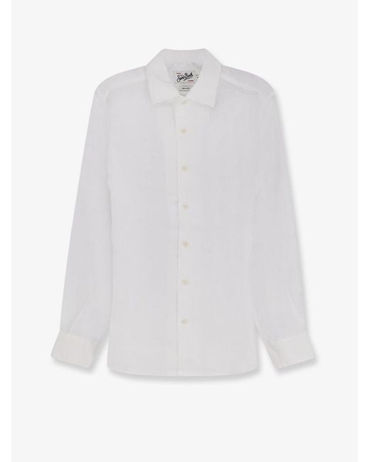 Mc2 Saint Barth White Shirt Linen for men