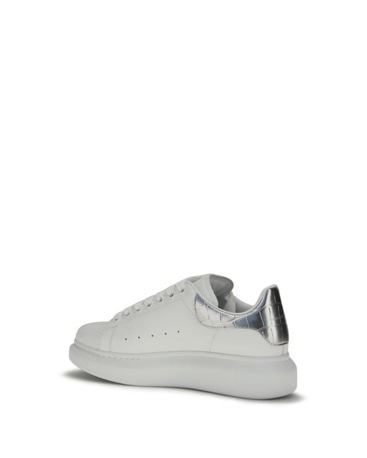 McQueen White Leather Sneakers