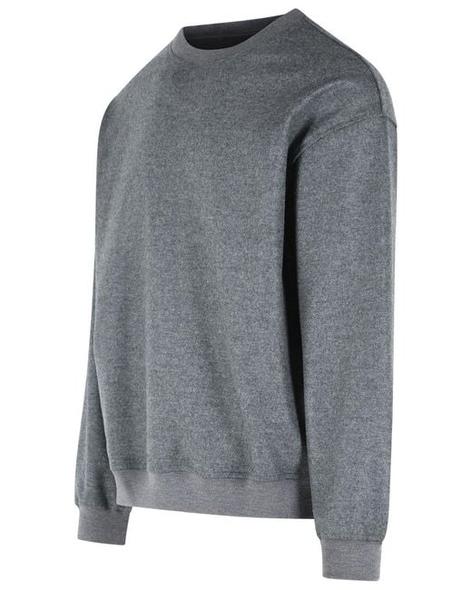 Jil Sander Gray Wool Sweatshirt for men