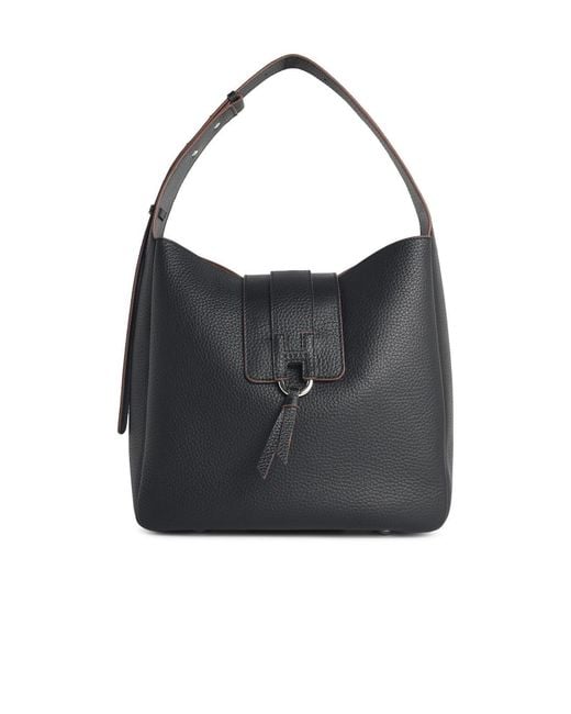 Hogan Black Hobo Trend Leather Bag