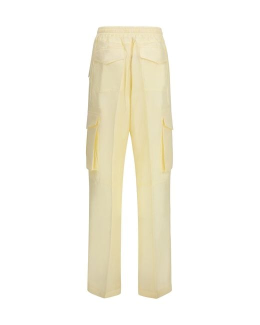 Phoebe Philo Yellow Silk Cargo Pants