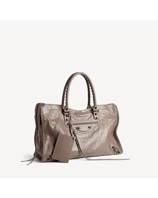Balenciaga Gray "Le City Bag" Large Handbag