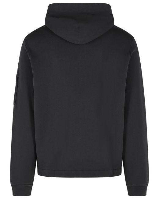C P Company Black Cotton Sweatshirt for men