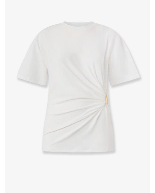 Pinko White Cotton Blend Mary T-Shirt