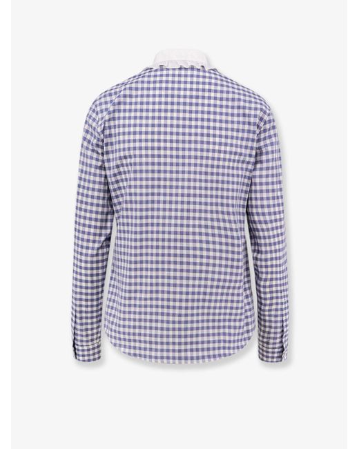 Céline Purple Vichy Cotton Shirt