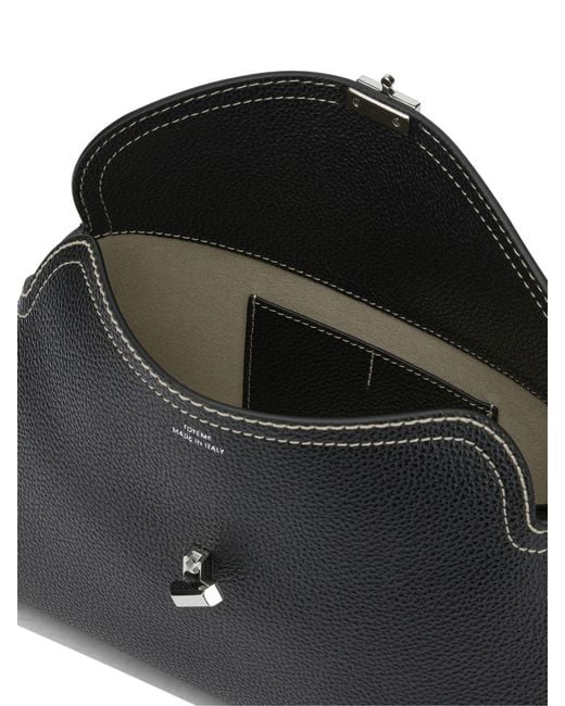 Totême Black T-Lock Clutch Bag