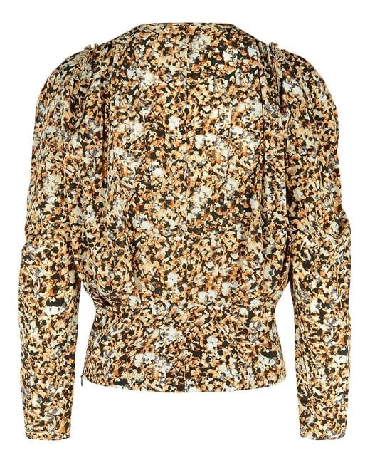 Isabel Marant Multicolor 'Zagra' Silk Blouse
