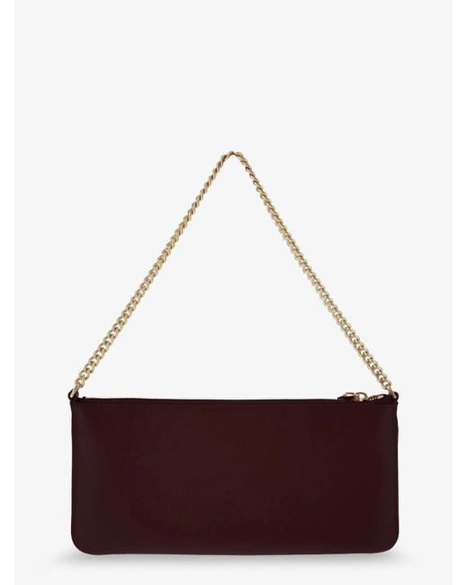 Pinko White Horizontal Flat Leather Crossbody Bag