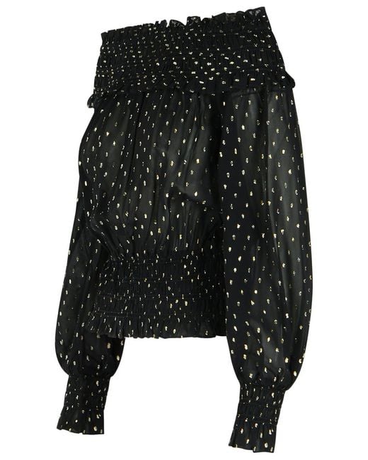 Self-Portrait Black Self Portrait 'Chiffon' Viscose Sweater
