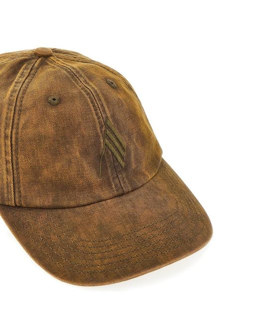 The Attico Brown Baseball Hat With Logo Embroidery