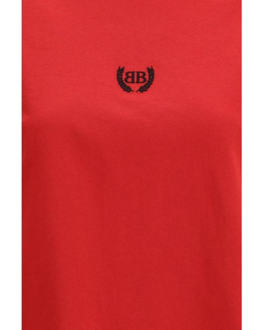 Balenciaga Red T-Shirt With Patch
